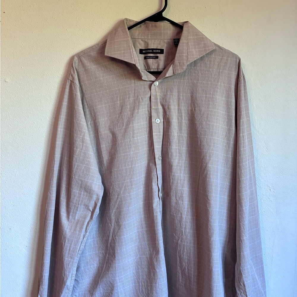 Michael Kors Men's Light Gray Dress Shirt